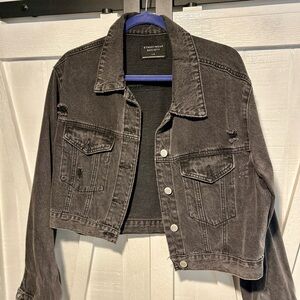 Streetwear Society Charcoal Distressed  Jean Jacket